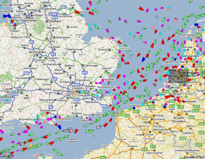 Trafic maritime en Manche