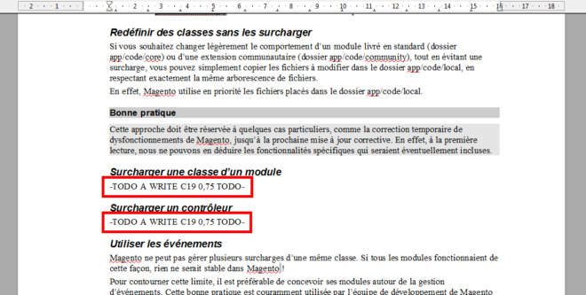 Marqueurs de tâches dans OpenOffice