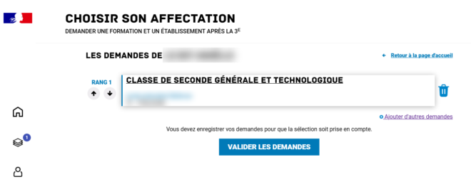 Validation des choix de formations post 3e en mode connecté